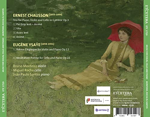 Bruno Monteiro; Miguel Rocha; - Chausson & Ysaye: Music for Violin, Cello and Piano [CD]