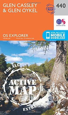 OS Explorer Map Active (440) Glen Cassley and Glen Oykel (OS Explorer Active Map)