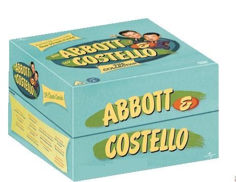 DVD cover featuring Abbott & Costello with 6 movie posters on a brown background.