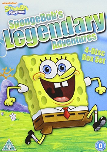 "SpongeBob SquarePants DVD cover featuring SpongeBob smiling, wearing a tie, on green grass."