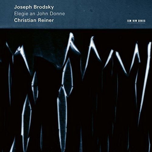 "CD cover with dark background, white text 'Joseph Brodsky' and abstract white shapes."