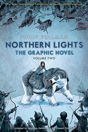 "Book cover of 'Northern Lights: The Graphic Novel Volume 2' featuring a girl on a bear."