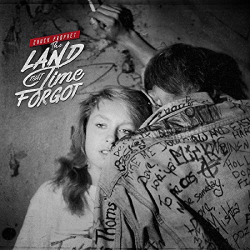 Black and white vinyl album cover with man and woman, text overlay.