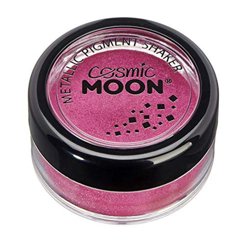 Metallic Pigment Shakers by Cosmic Moon - Pink - Cosmetic Pearlescent Powder, Eye Shadow, Makeup for Face, Eyes & Body