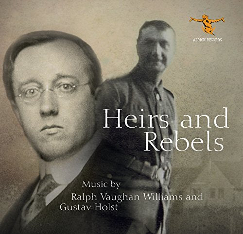 CD cover with sepia-toned portraits of Ralph Vaughan Williams and Gustav Holst.
