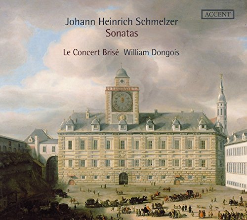"CD cover featuring a historic building with clock tower and people outside."