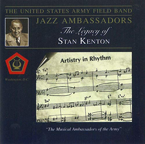 CD cover with dark blue background, musical notes, and Stan Kenton's image.