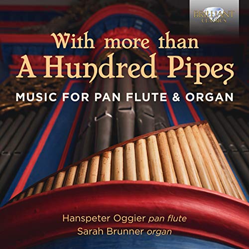 A CD cover featuring a close-up of an organ's red and blue pipes.