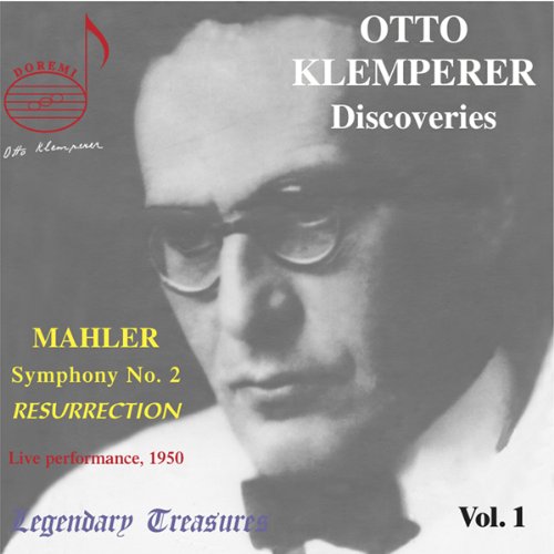 CD cover featuring a black-and-white portrait of Otto Klemperer with text overlays.
