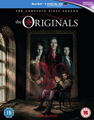 "Blu-ray cover of 'The Originals' TV series, featuring main characters in a portrait."