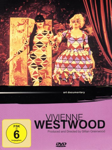 DVD cover featuring two models in geometric patterned dresses, with "Vivienne Westwood" title.