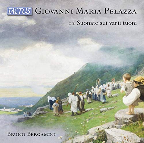 "CD cover with a painting of people on a hillside with cloudy sky."