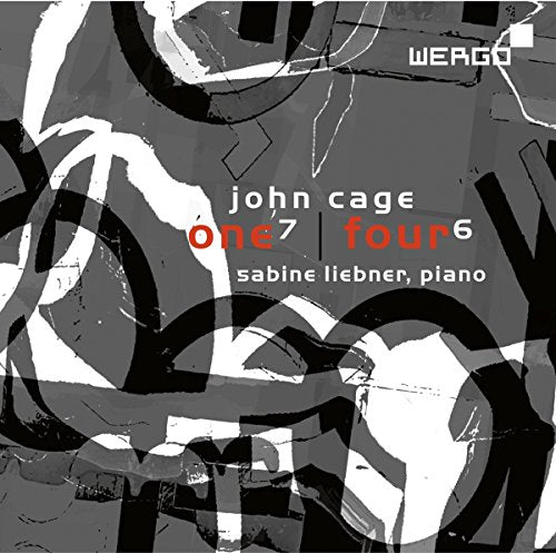 "Album cover with abstract black, white, and gray design, featuring text in white and red."