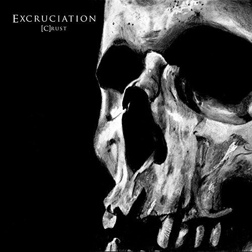 "Album cover featuring a close-up of a skull against a black background."