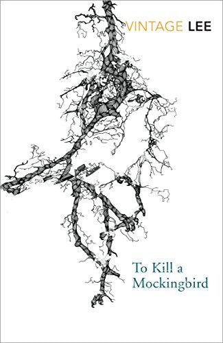 "Book cover with red bird, white flowers, and green leaves, titled 'To Kill a Mockingbird'."