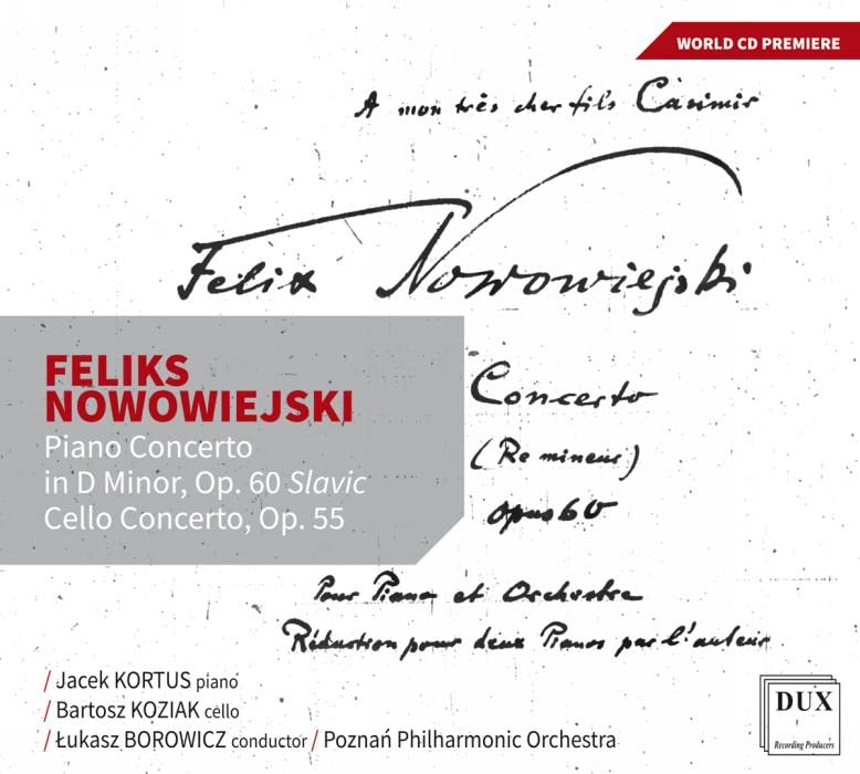 Jacek Kortus; Bartosz Koziak; - Nowowiejski: Piano Concerto Op. 60 & Cello Concerto Op. 55 [CD]