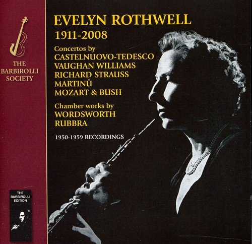 CD cover featuring a black-and-white image of a woman playing an oboe.
