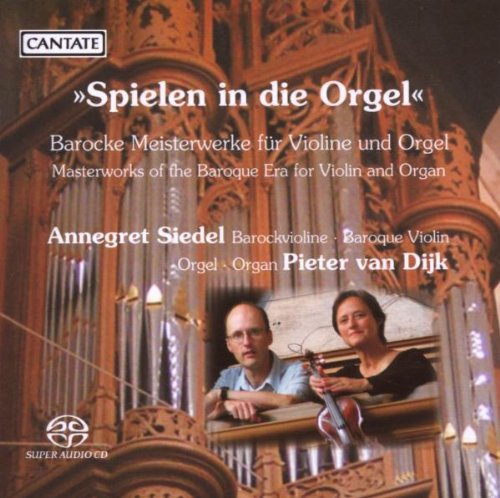 CD cover featuring a man and woman standing behind a large ornate organ.