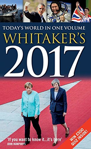 "Book cover of Whitaker's 2017, featuring images of world leaders and a red carpet."
