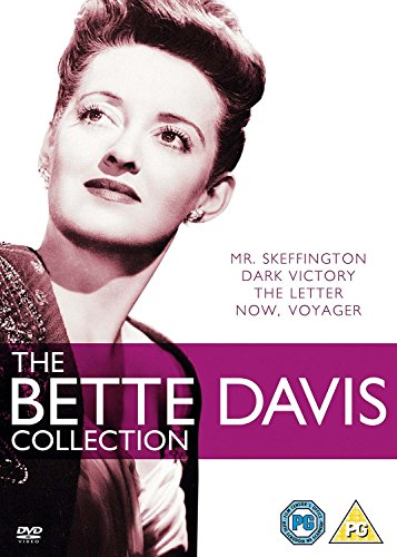 "Bette Davis DVD cover featuring a black and white portrait of the actress."