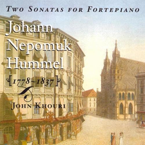 "CD cover with 18th-century European street scene and classical music text."