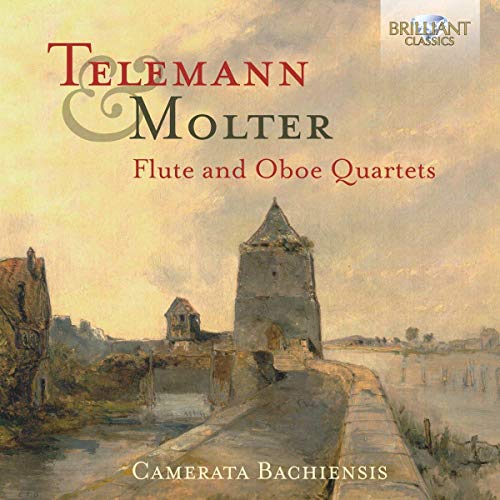 A CD cover featuring a painting of a medieval tower by a river.