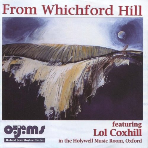 "Album cover with abstract landscape painting and red text on white background."