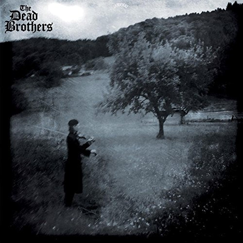 Black and white album cover with a man playing violin in a field.