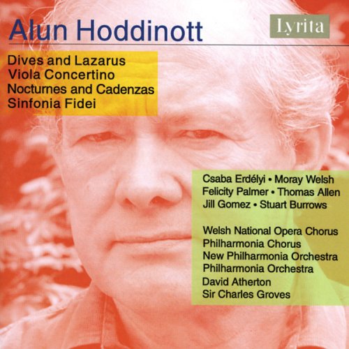 CD cover featuring a close-up of Alun Hoddinott's face with red tint.