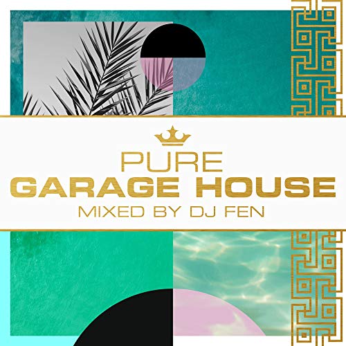 "CD cover with gold text 'Pure Garage House Mixed by DJ Fen' on a white background."