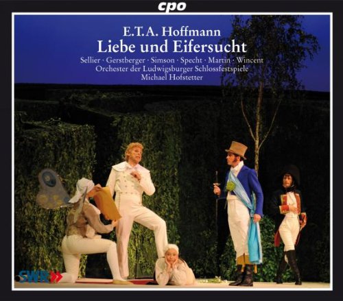 "CD cover featuring a staged opera scene with actors in period costumes."
