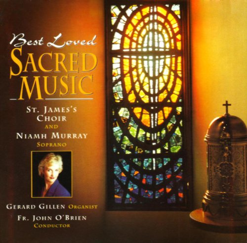 "CD cover featuring stained glass window, lantern, and portrait of a woman."