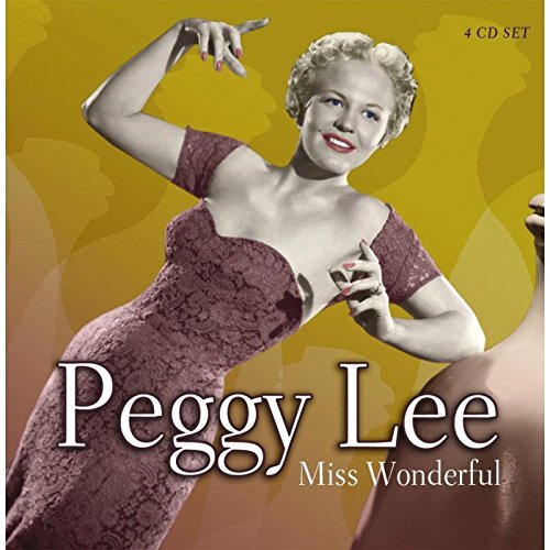 CD box cover featuring Peggy Lee in a red dress against a yellow background.