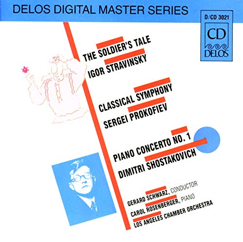 A classical music CD cover featuring conductor Gerard Schwarz and listed compositions on a white background.