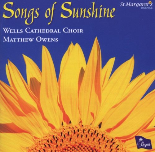 "CD cover featuring a large yellow sunflower against a blue background."