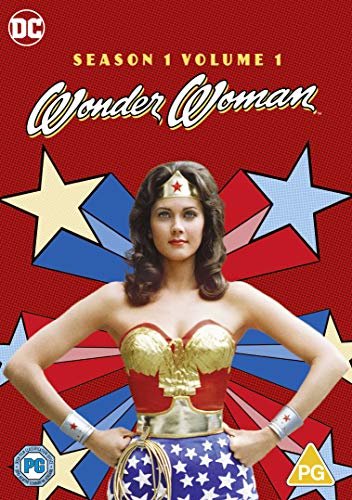 DVD cover featuring Lynda Carter as Wonder Woman against a red, starburst background.