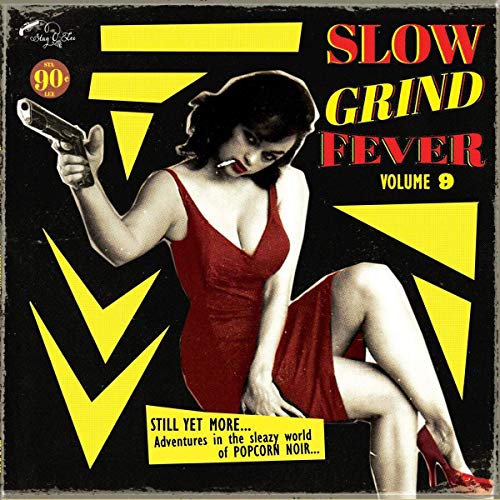 Vinyl album cover featuring a woman in red dress holding a gun.