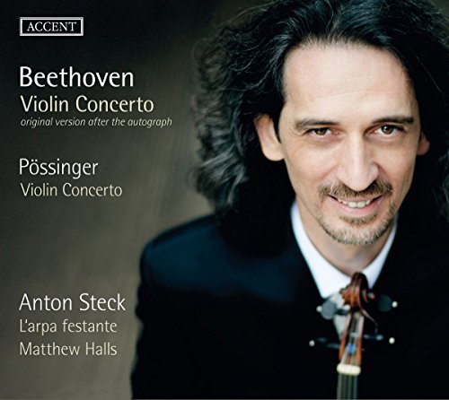 The image is a CD cover featuring a man holding a violin. For accessibility purposes, a suitable alt text could be: Man holding violin, wearing suit, on CD cover with white text.