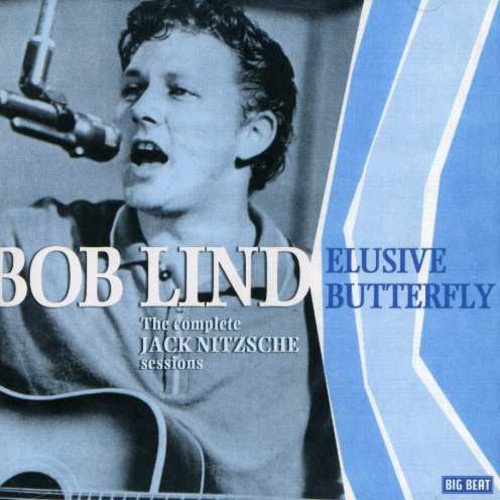 Album cover with Bob Lind singing into a microphone, holding a guitar.