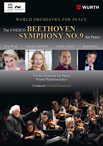 DVD cover for Beethoven's Symphony No. 9 featuring a conductor and orchestra.