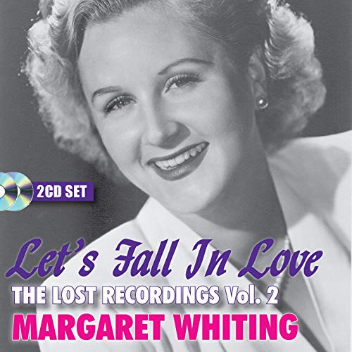CD cover with black-and-white portrait of Margaret Whiting and pink and purple text overlay.