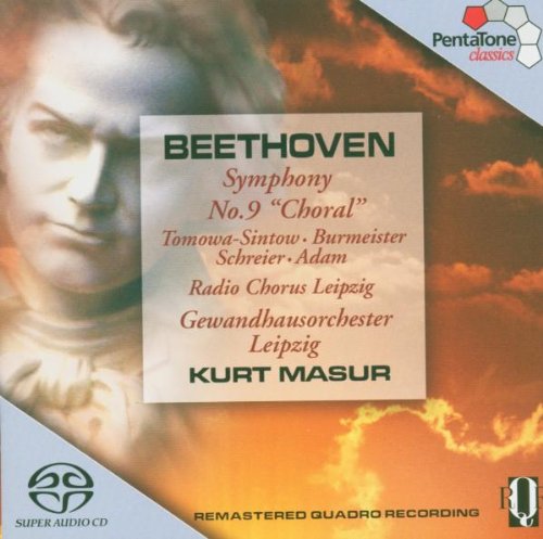 "CD cover with Beethoven's portrait, cloudy background, and text describing the music recording."
