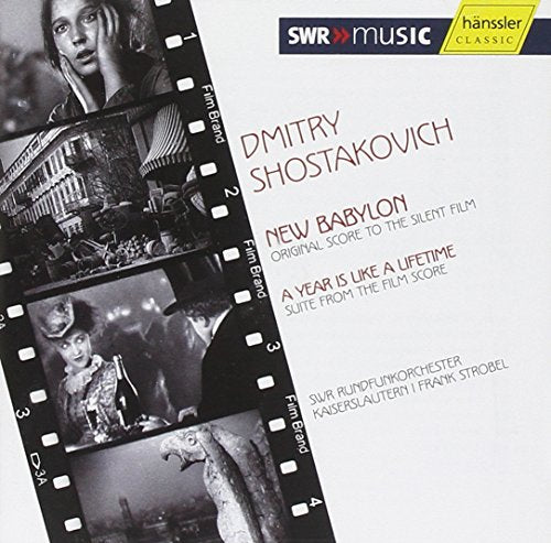 CD cover with film strip and text on a white background.