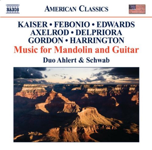 "CD cover with Grand Canyon image and 'Music for Mandolin and Guitar' title."