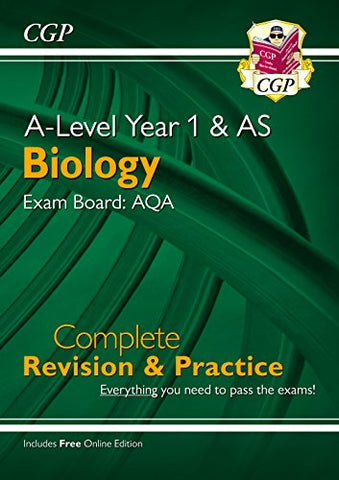 New A-Level Biology: AQA Year 1 & AS Complete Revision & Practice with Online Edition (CGP A-Level Biology)