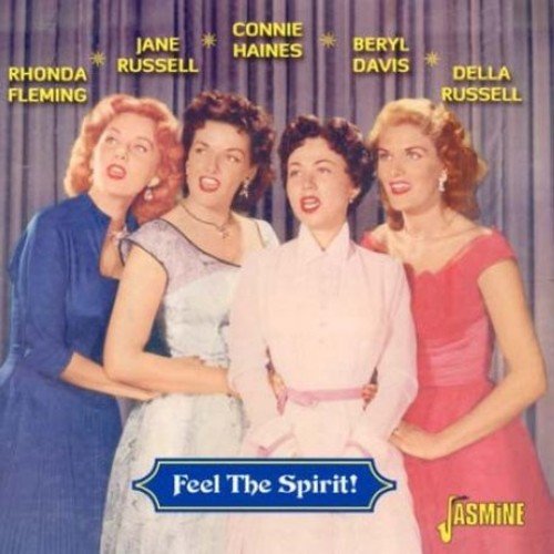 "CD cover featuring four women in dresses, with names and title 'Feel The Spirit!'".