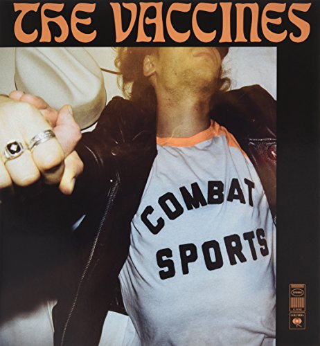 Vinyl album cover featuring a man in a 'combat sports' shirt being restrained.