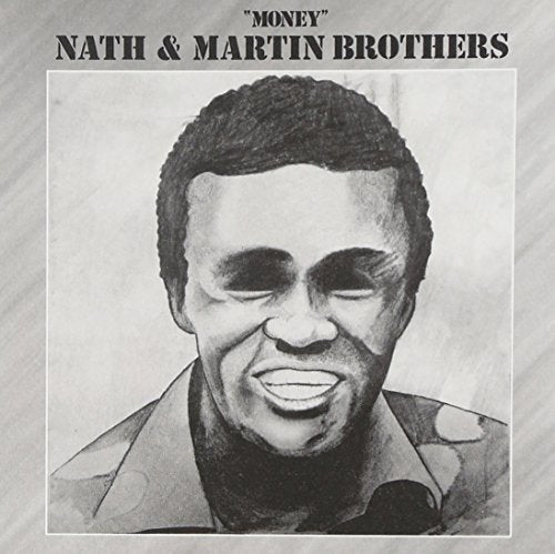 Album cover with a black-and-white drawing of a smiling man with closed eyes.