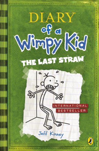 "Diary of a Wimpy Kid: The Last Straw" book cover with cartoon character illustration.