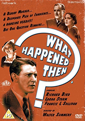 DVD cover for "What Happened Then" with a man and three people above.
